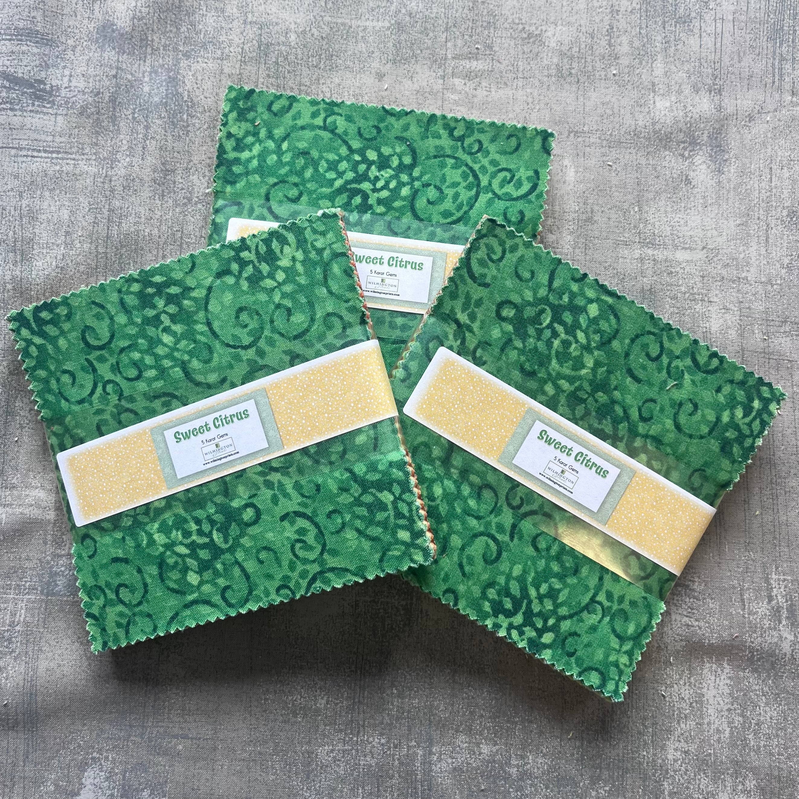 Wilmington Prints - Sweet Citrus - 5 Karat Gems 5" Square Pack – Citrus Color Precuts
