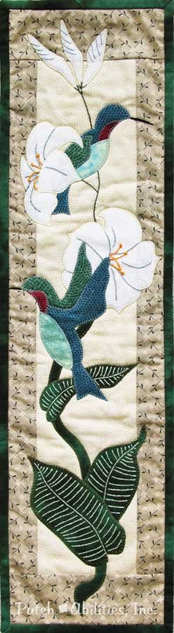 Hummingbirds by Julie Wurzer - Wall Hanging Pattern – 6"x22" for Patch Abilities
