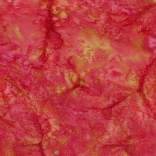 Hoffman Bali Hand-Dyed 1895 Pomegranate Fabric – Red Batik Blender