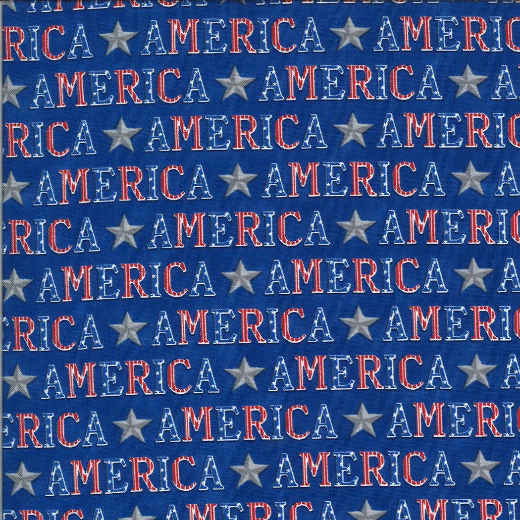 Moda - America the Beautiful-Words American Type/Lake Blue - 19983 14