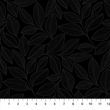 Simply Neutral 2 Gray/Black Fabric – Gray and Black Tonal Blender by Northcott