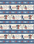 Wilmington Liberty Lane Border Print Multi Fabric – Multi Patriotic Border Print