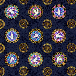 QT - Faith MEDALLION TOSS NAVY - 26874-N