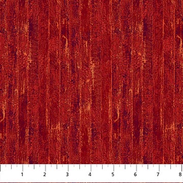 Wood Planks Red Fabric – Red Woodgrain Print by Northcott