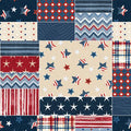 Wilmington Prints Stars of Valor Patriotic Patchwork in Multi Fabric – by Beth Grove