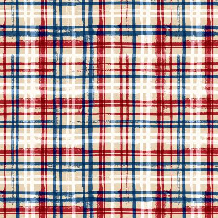 Wilmington - Stars of Valor- Plaid Allover Patriotic/Cream - 30088-213