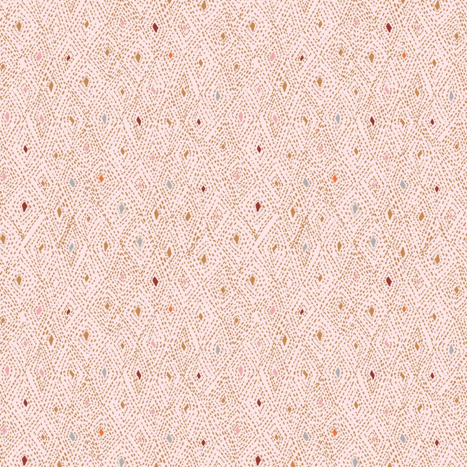 Clothworks Delilah Jewels Pink Fabric – Pink Geometric Blender