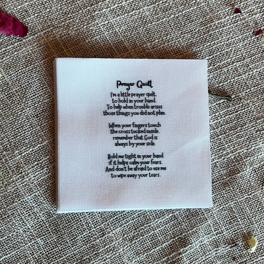 30 Pocket Prayer Quilt Poem Labels -Precut 3in squares- - Carlson Homestead Quilting
