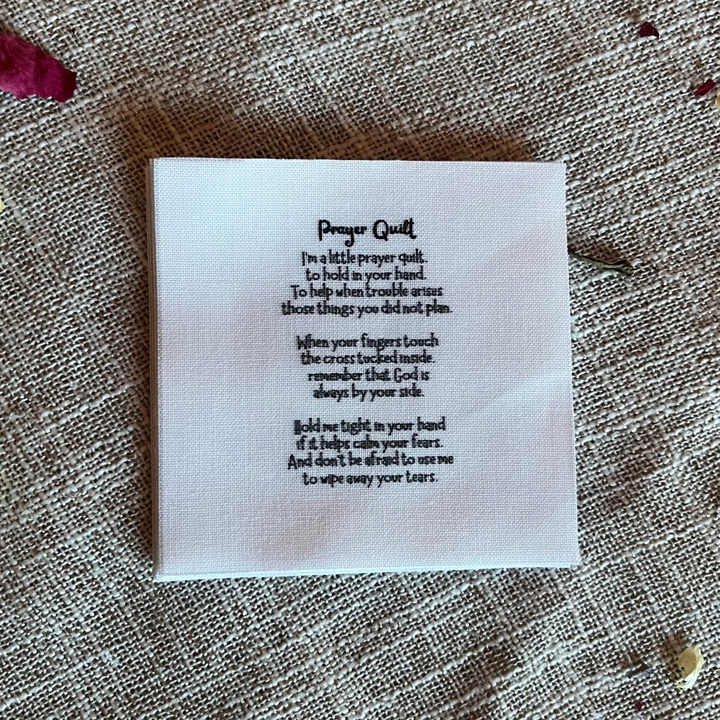 30 Pocket Prayer Quilt Poem Labels -Precut 3in squares- - Carlson Homestead Quilting