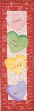 Candy Hearts by Julie Wurzer - Wall Hanging Pattern – 6"x20" for Patch Abilities