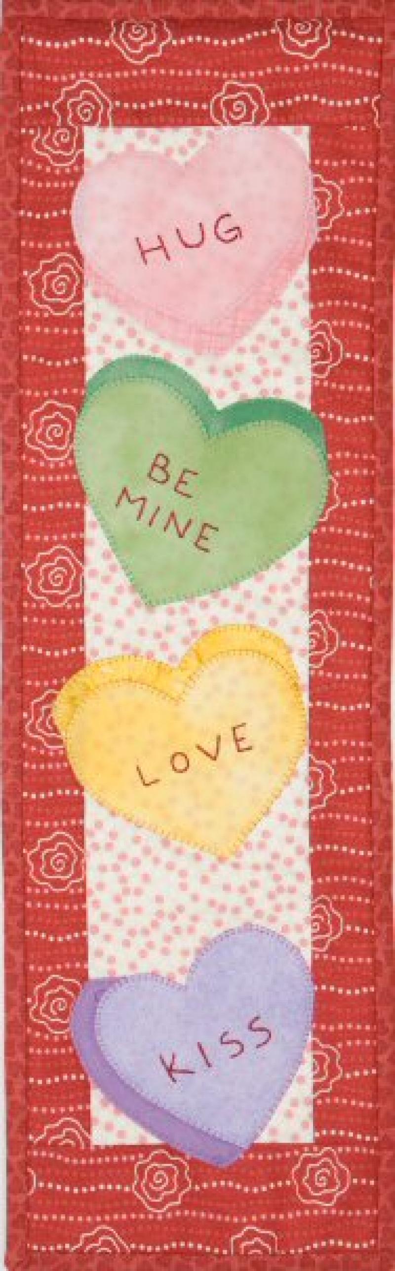 Candy Hearts by Julie Wurzer - Wall Hanging Pattern – 6"x20" for Patch Abilities