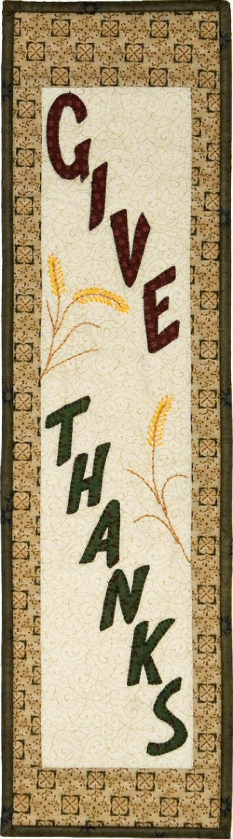 Give Thanks by Julie Wurzer - Banner Pattern – 6"x22" for Patch Abilities