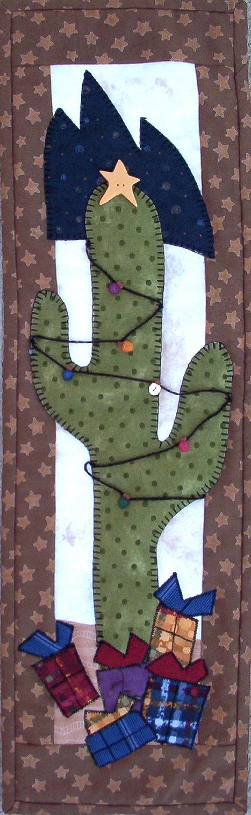 Christmas Cactus by Julie Wurzer - Wall Hanging Pattern – 6"x20" for Patch Abilities
