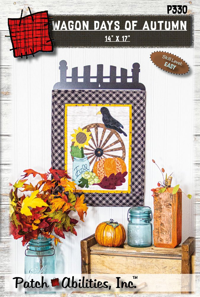 Wagon Days of Autumn by Julie Wurzer - Wall Hanging Pattern – 14"x17" for Patch Abilities