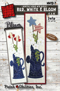 Red, White and Bloom by Julie Wurzer - Wall Hanging Pattern – 6"x20" for Patch Abilities