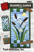 Dragonfly Garden by Julie Wurzer - Wall Hanging Pattern with Button Pack – 6"x12" for Patch Abilities