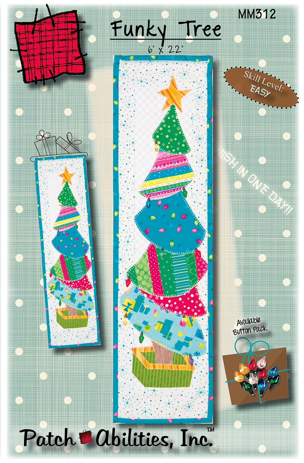 Funky Tree by Julie Wurzer - Wall Hanging Pattern – 6"x22" for Patch Abilities