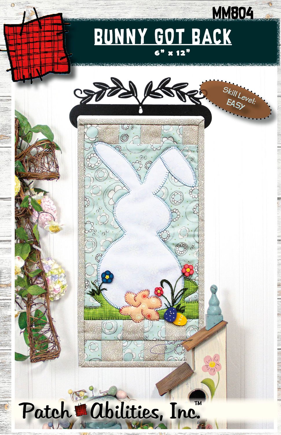 Bunny Got Back by Julie Wurzer - Wall Hanging Pattern – 6"x12" for Patch Abilities