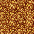 Quilting Treasures Prairie Dreams Floral and Stems Gold Fabric – Brown Floral Blender