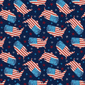 Henry Glass Liberty for All Tossed USA Map Blue Fabric – Blue Patriotic Novelty Print