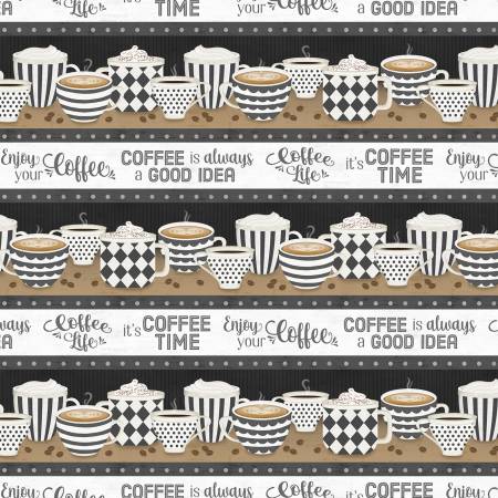 Wilmington - Time for Hot Cocoa - Diagonal Strip/Black - 30528-939