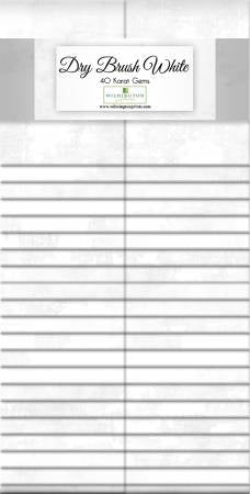 Wilmington - Dry Brush - White 2.5" Karat Gems 40 Piece – Tonal Blender Strips