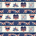 Wilmington Prints Hearts’ Anthem Border Stripe in Multi Fabric – by Stephanie Marrott