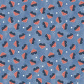 Wilmington Prints Hearts’ Anthem Tossed Hearts in Denim Fabric – by Stephanie Marrott