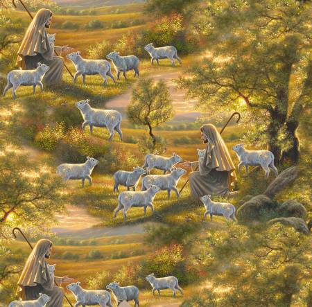 Elizabeth's Studio - Come Unto Me-Jesus and Sheep - 9605Multi