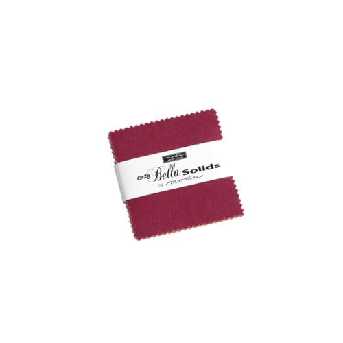 Moda - Bella Solids - Assorted Colors - Cozy Mini Charm - 42 Piece 2.5" Squares by Moda