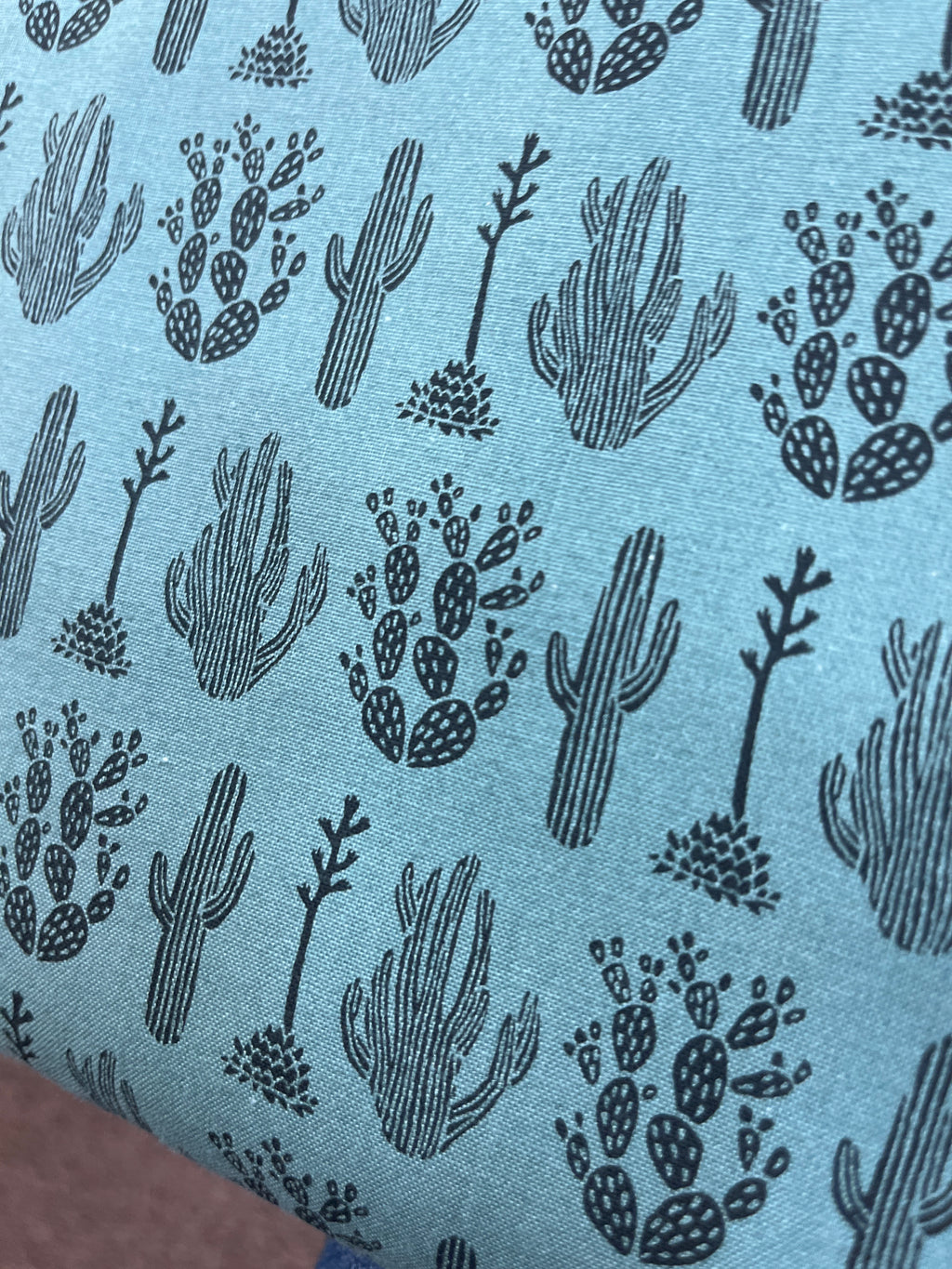 All Through the Land Desert Joshua Tree Fabric – Teal Green Southwest Print