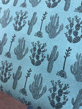 All Through the Land Desert Joshua Tree Fabric – Teal Green Southwest Print