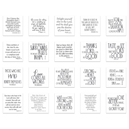 20 Bible Verse Quilt squares - Precut Squares 5" - Carlson Homestead