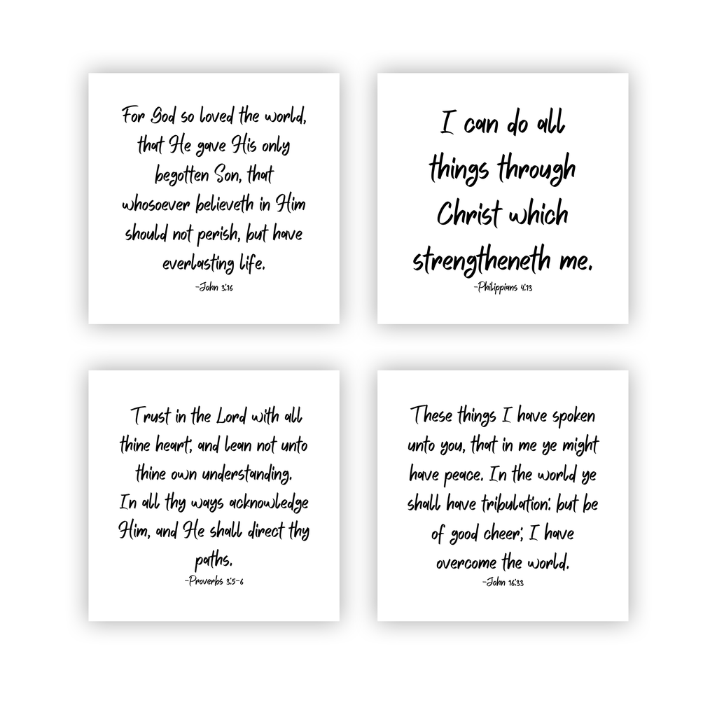 10 Bible Verse Quilt Squares - Precut 5" - Carlson Homestead