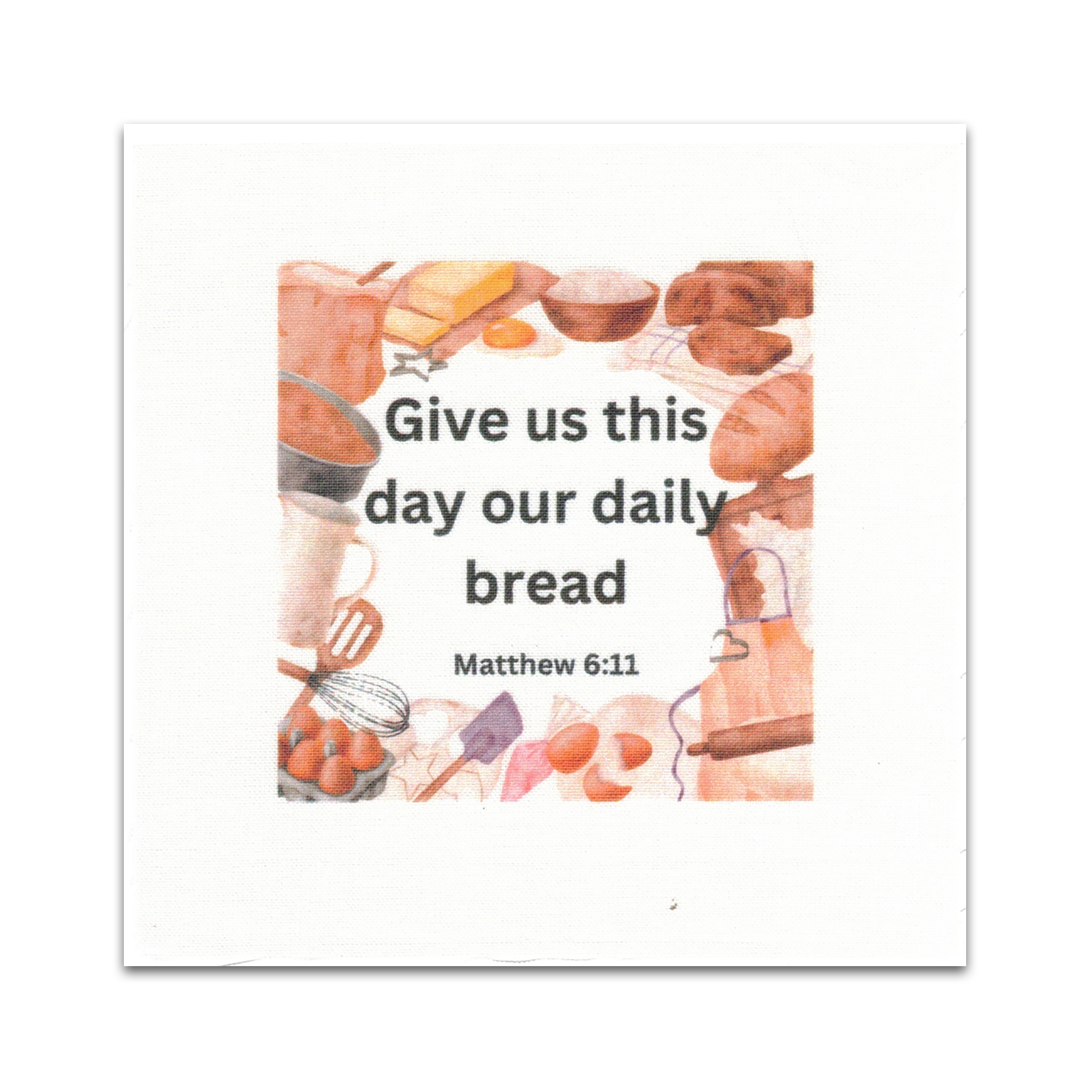 20 Food-themed Bible Verse Quilt Squares - Precut 3.5" - Carlson Homestead Quilting
