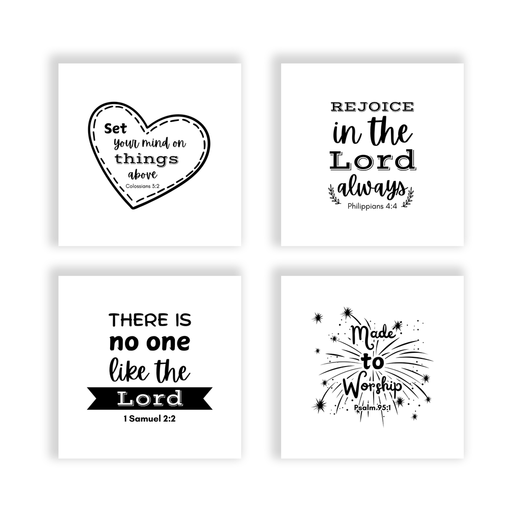 20 Bible Verse Quilt Squares - Precut 3.5in - Carlson Homestead Quilting
