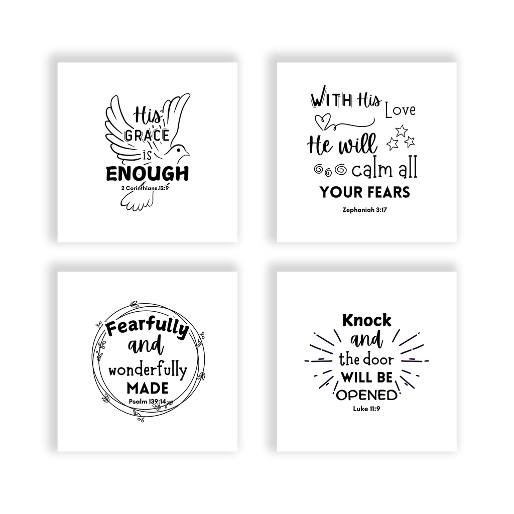 20 Bible Verse Quilt Squares - Precut 3.5in - Carlson Homestead Quilting