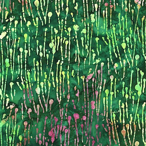 Blossom Batiks Paint Drips Meadow Fabric – Green Batik Blender