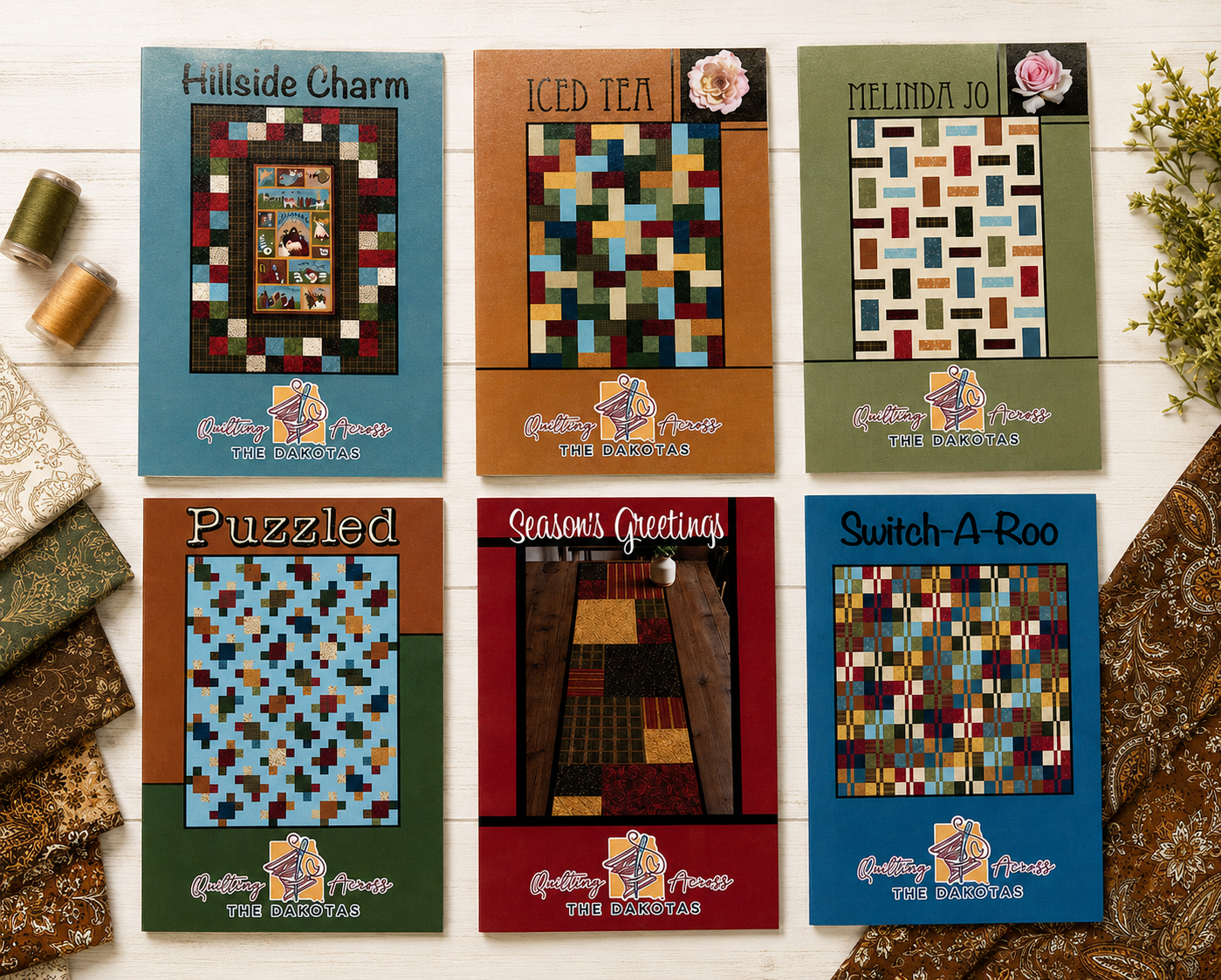 Quilting Across the Dakotas Shop Hop Pattern Pack – Coordinating Patterns for Star of Wonder Fat Sixth Gift