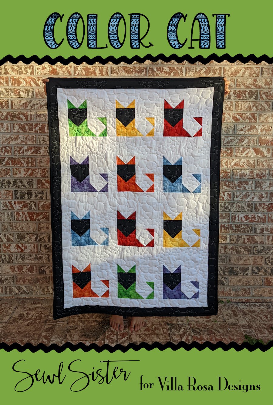 COLOR CAT - Quilt - Villa Rosa - 32 x 48" / Optional Border 36 x 52" - 2.5" Strips