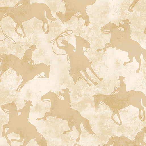 Kanvas Studio Yellowstone Cowboys Ecru 108" Wide Back Fabric – Western Quilt Backing