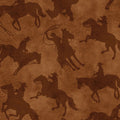 Kanvas Studio Yellowstone Cowboys Saddle Brown 108" Wide Back Fabric – Western Quilt Backing