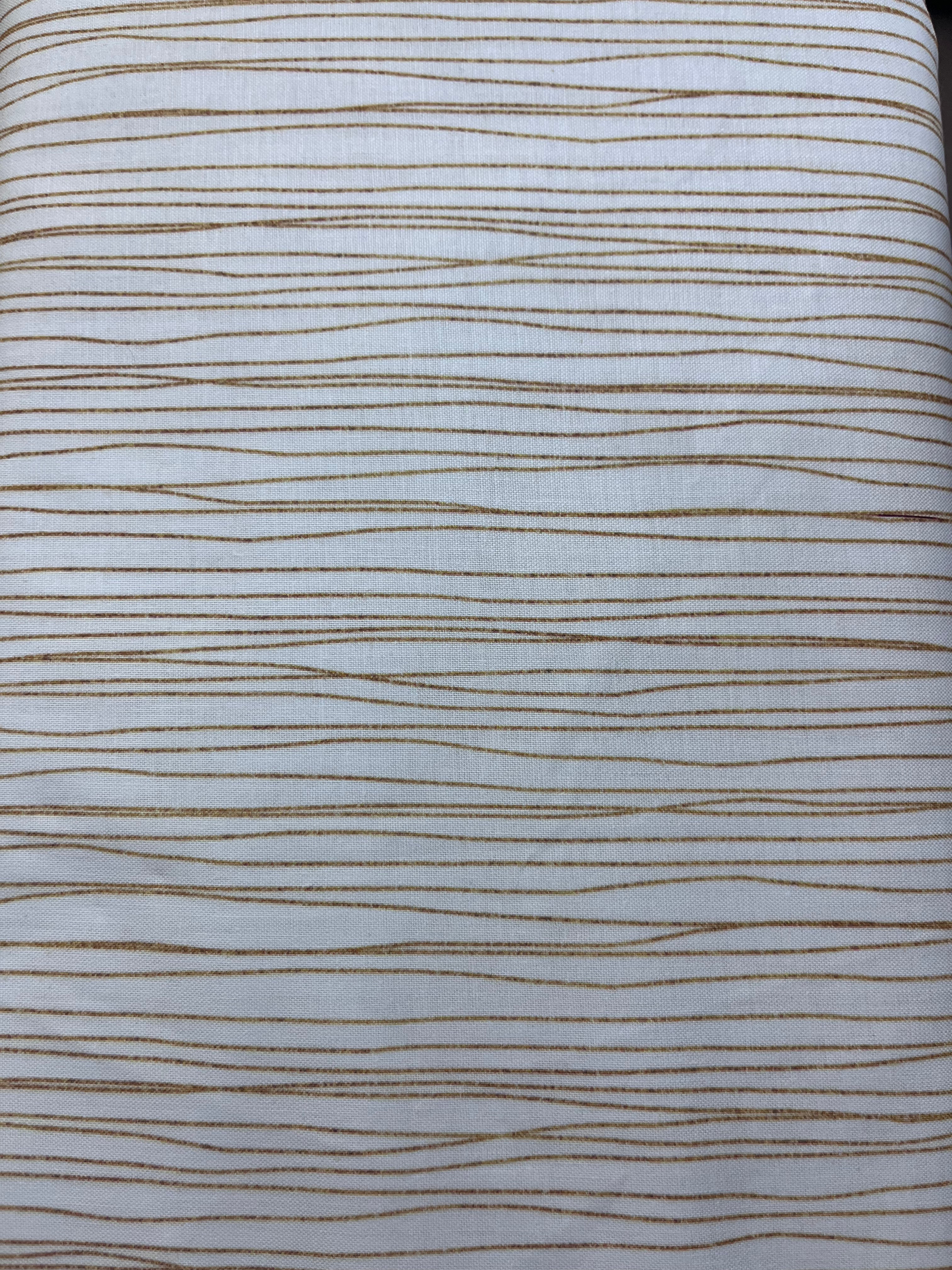 P & B Textiles - Desert Blooms - Gold Stripe - Fabric by Laura Marshall
