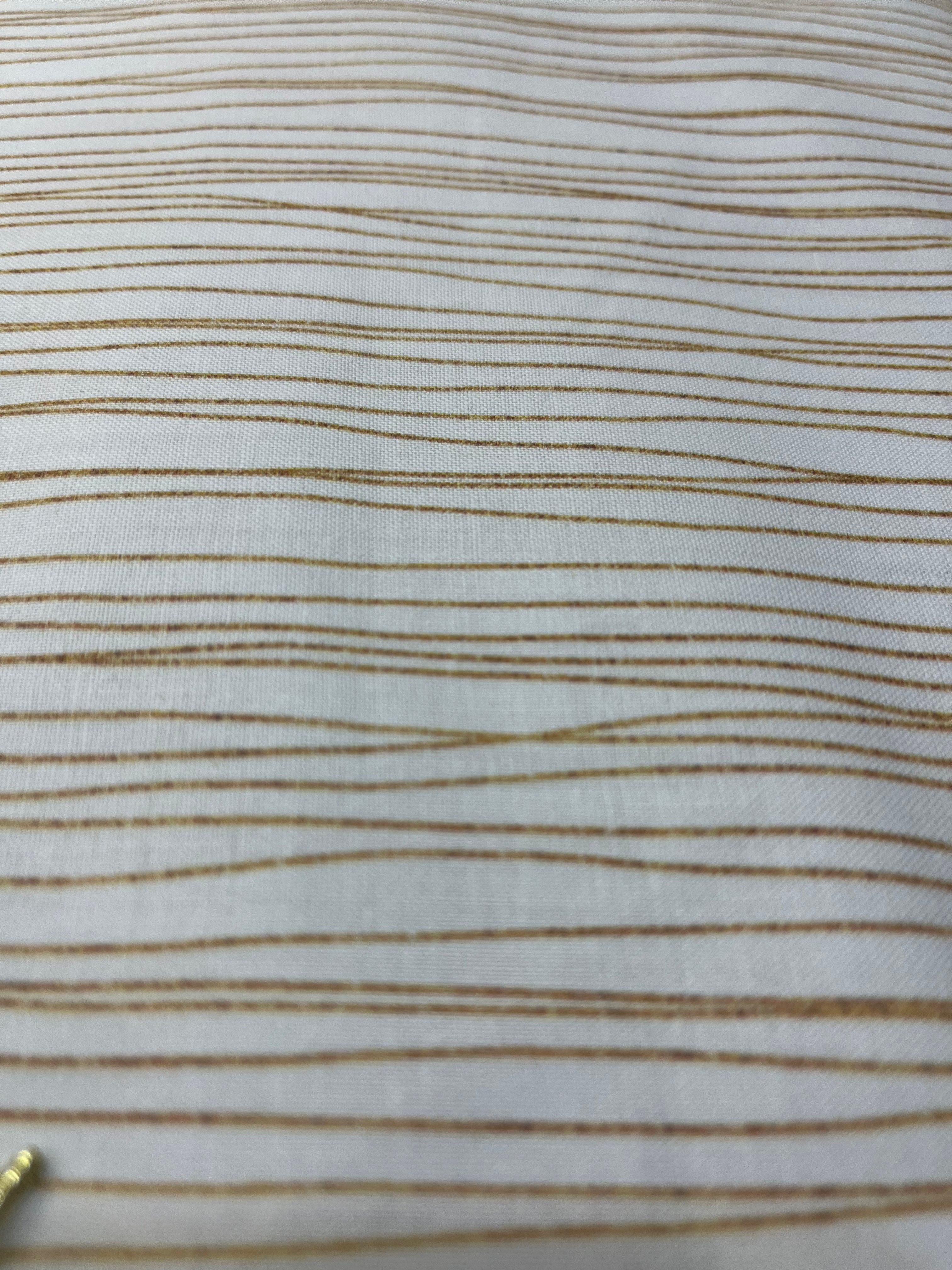 P & B Textiles - Desert Blooms - Gold Stripe - Fabric by Laura Marshall