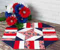 Easy Patriotic Table Topper by Cathey Laird- 18" square pattern - for Cut Loose Press