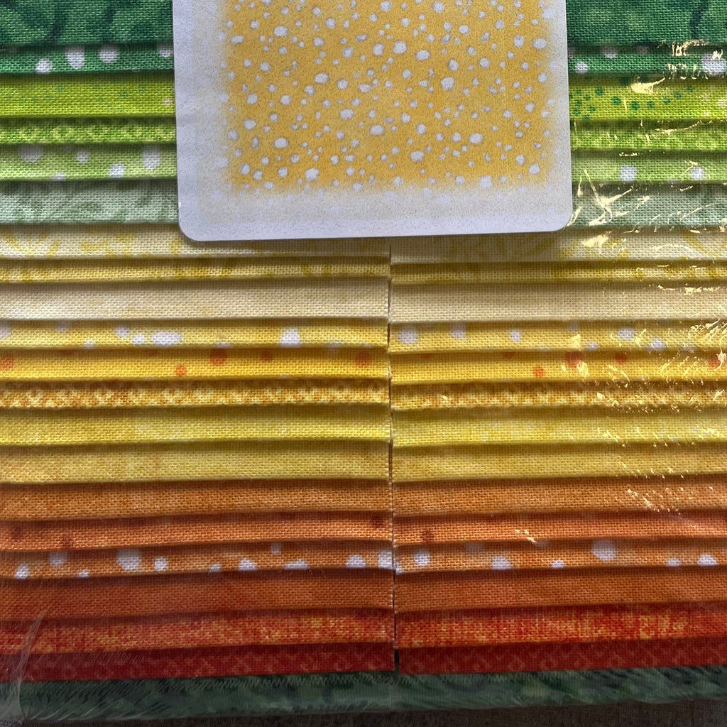 Wilmington Prints - Dry Brush - Sweet Citrus 2.5" Karat Gems 42 Piece – Tonal Blender Strips