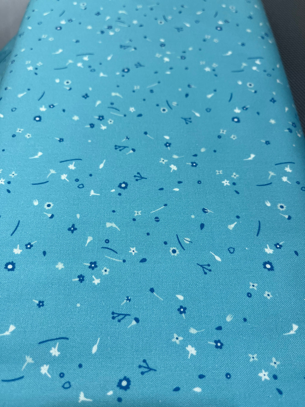 FIGO Fabrics - Glasshouse - Tiny Clippings Blue - Fabric by Emily Taylor