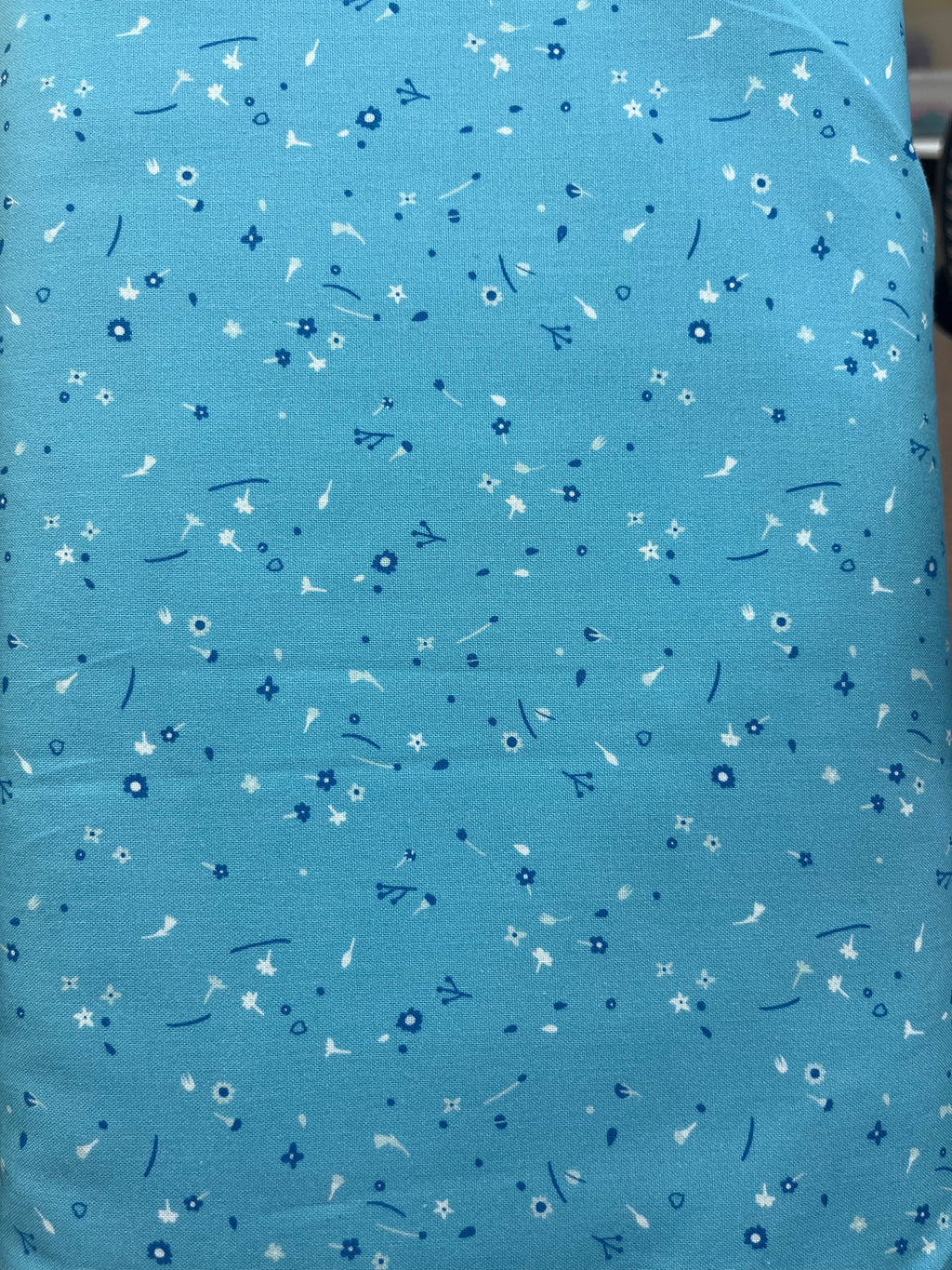 FIGO Fabrics - Glasshouse - Tiny Clippings Blue - Fabric by Emily Taylor