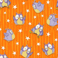 Henry Glass - Chills & Thrills Glow in the Dark-Owls on Orange - 6968G-33