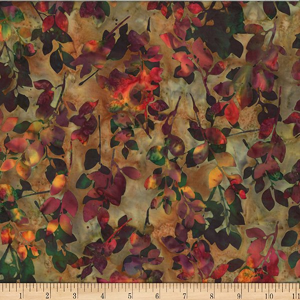 Autumn Leaves Batik by Hoffman Fabrics